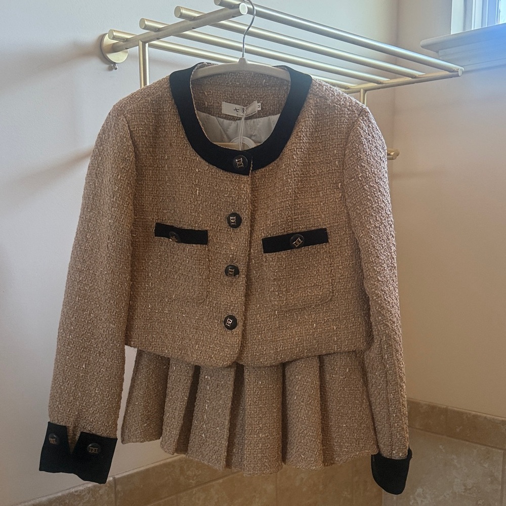 Stylish Tan and Black Kids Jacket